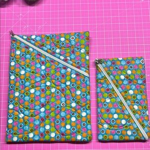 Colorful Polka Dot Zipper Pouches